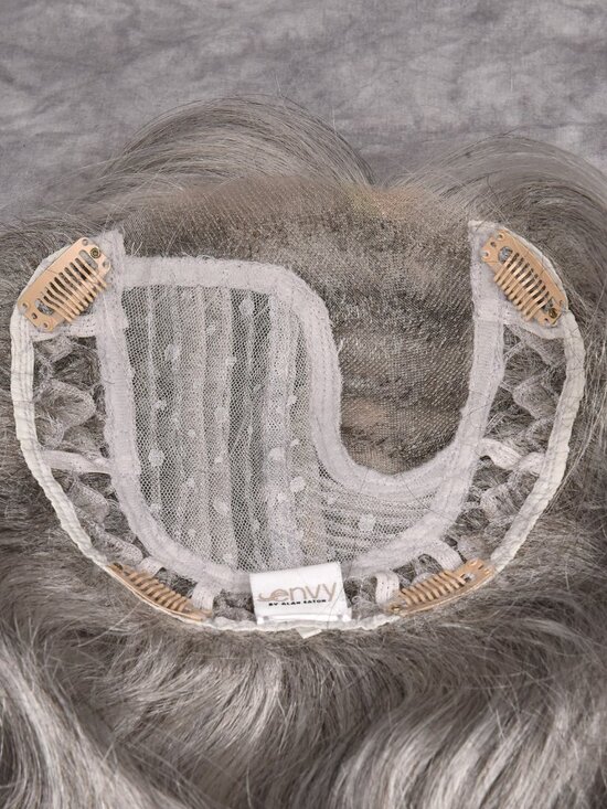 Envy by Alan Eaton Making Waves Synthetic Hairpiece Topper Medium Grey main image 8